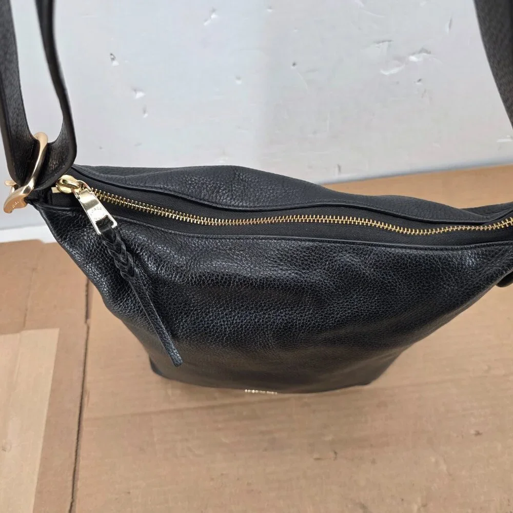 Coach Women's Val Duffle Leather Shoulder Bag C2818 - Black